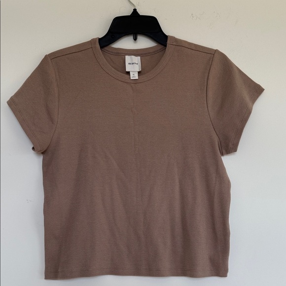 Maeve Tops - Maeve Brown Short Sleeve Tee